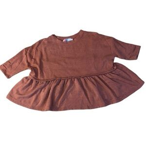 Free People Beach Peplum Oversized Sweatshirt Material Top in S, good condition